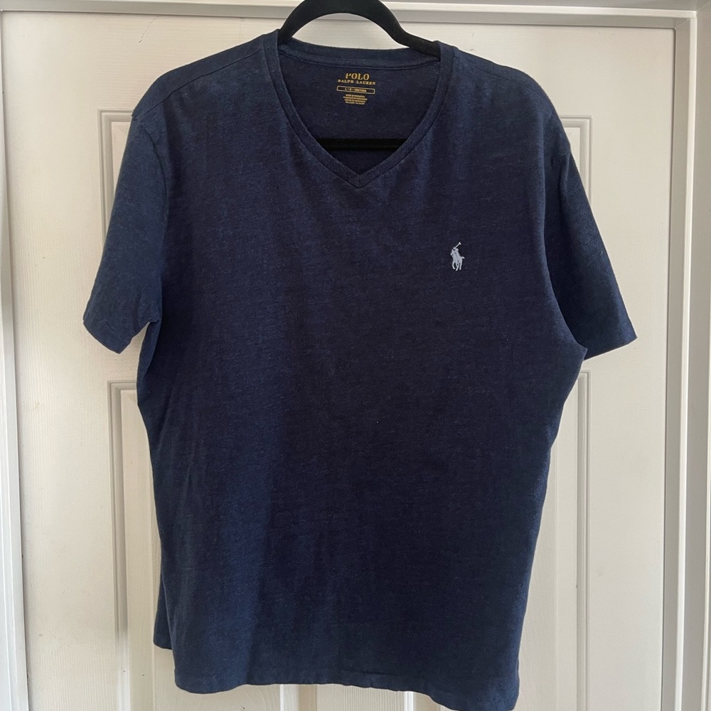 Polo Ralph Lauren Navy V-Neck Tee - Picture 2 of 5